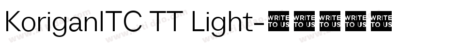 KoriganITC TT Light字体转换